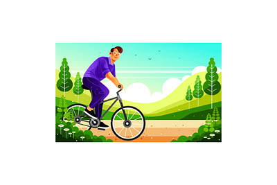 Outdoor Activity with Cycling landscape