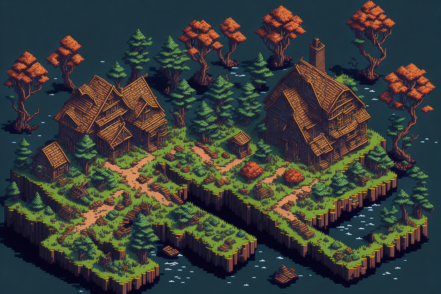 Island Cottage Pixel art by EscanorZama on Dribbble