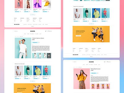 Online Thrift Store colorful fashion graphic design simple store thrift ui