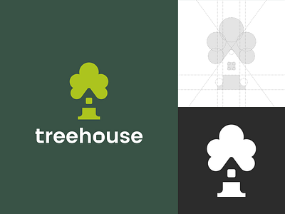 Treehouse brand branding design elegant forest graphic design house illustration logo logo design logotype mark minimalism minimalistic modern sign tree vector wood