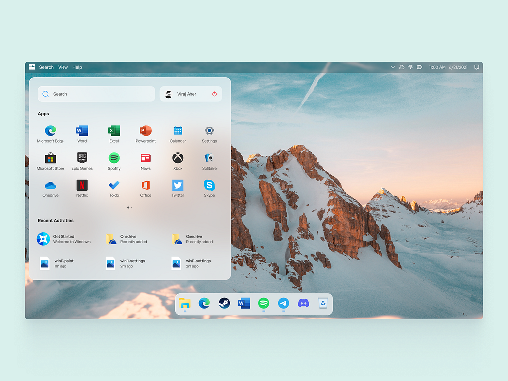 Fussio OS - Windows + Mac OS by Allaam Naufal on Dribbble