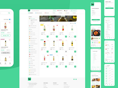 Design for an online supermarket design e commerce ecommerce mobile modern products responsive screens section ui web