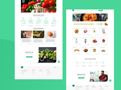 Design for an online supermarket product responsive