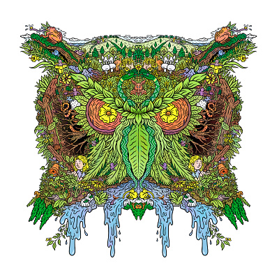 Owl Face art bold colourful creative design detail drawing illustration line drawing matt johnstone nature outdoors owl pen wildlife