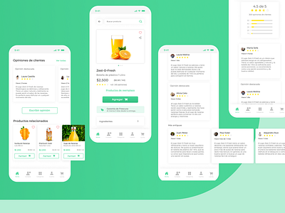 Design for an online supermarket customers product reviews
