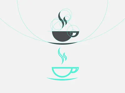 Coffee cup icon coffee cup cup of coffee design graphic design grid icon logo pictogram steam typography