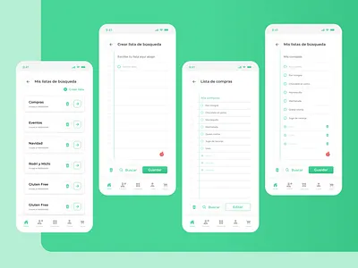Design for an online supermarket list planning shopping