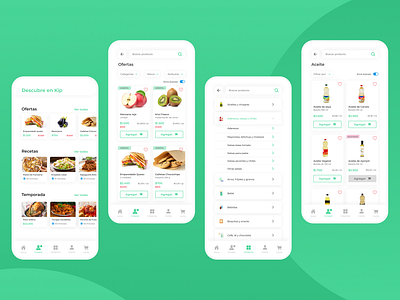 Design for an online supermarket categories grocery shopping product recipes