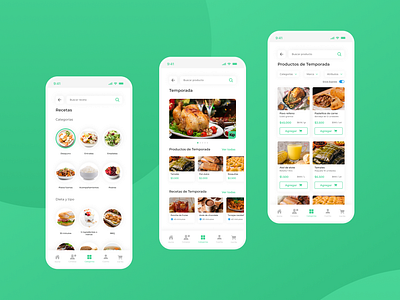 Design for an online supermarket diet product recipes