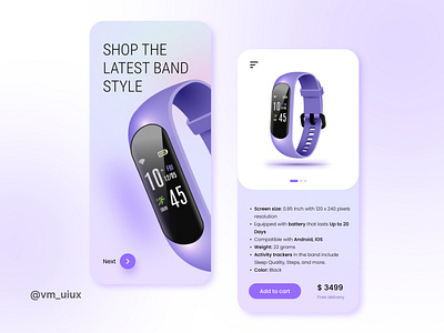 E-commerce Mobile Application for Watch 📱 3d app appdesign application colorcombination crocuspurple design e commerce figma mobile mobile app product shop typography ui uiux ux vm uiux watch watchproduct
