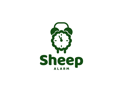 Sheep Combiantion with clock animal app branding clock design dual meaning graphic design icon illustration logo sheep ui ux vector