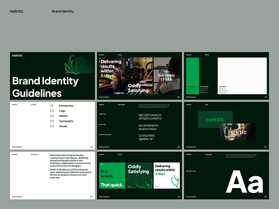 Nektic Brand Style Guidelines brand branding color design graphic design illustration kit style guide typography ui
