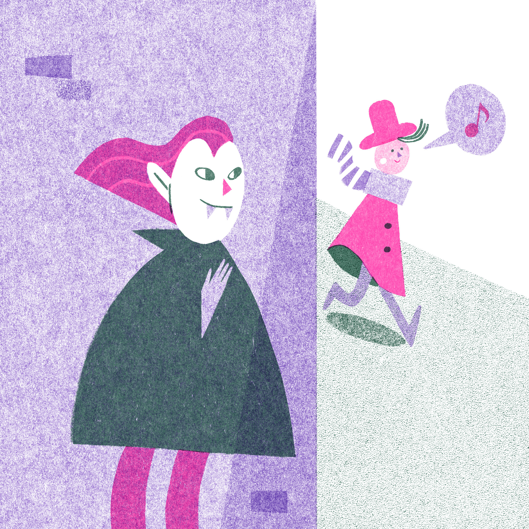 Vampire Tale character comic riso risograph texture vampire