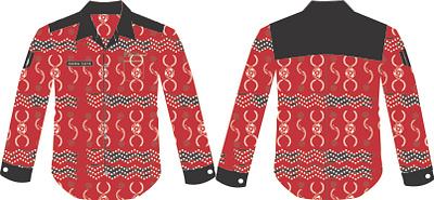 Batik Sasirangan Merah animation baju branding dress graphic design sasirangan