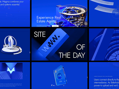 Magma Site of the Day on AWWWARDS awards blue building cuberto development index magma product realt estate site stakeholder token ui ux web web3