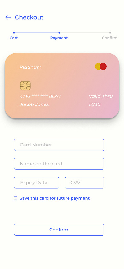 Credit Card Pay dailyui figma graphic design illustration ui ux