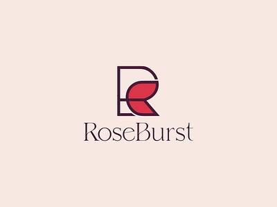 RoseBurst Logo Design b logo brand identity branding creative logo d logo elegant flower letter logo letter mark luxurious minimalist modern logo rose