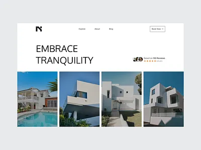 Villa Website Carousel carousel company company profile design hero ui ux villa website widget