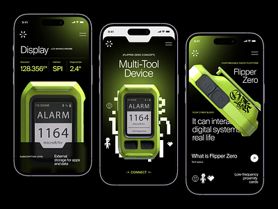 Flipper - Mobile App Concept 3d app concept control device exploration gadget interface ios mobile mobile app mobile ui motion product remote control startup technology ui ux