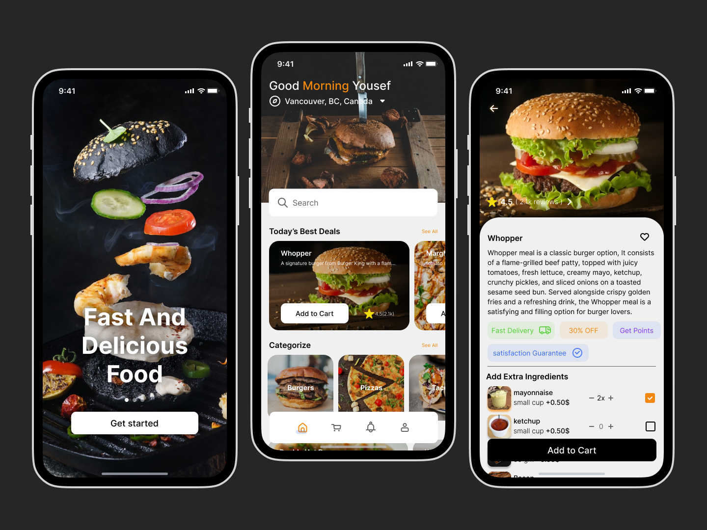 Fast Food App Concept by Yousef Amer on Dribbble