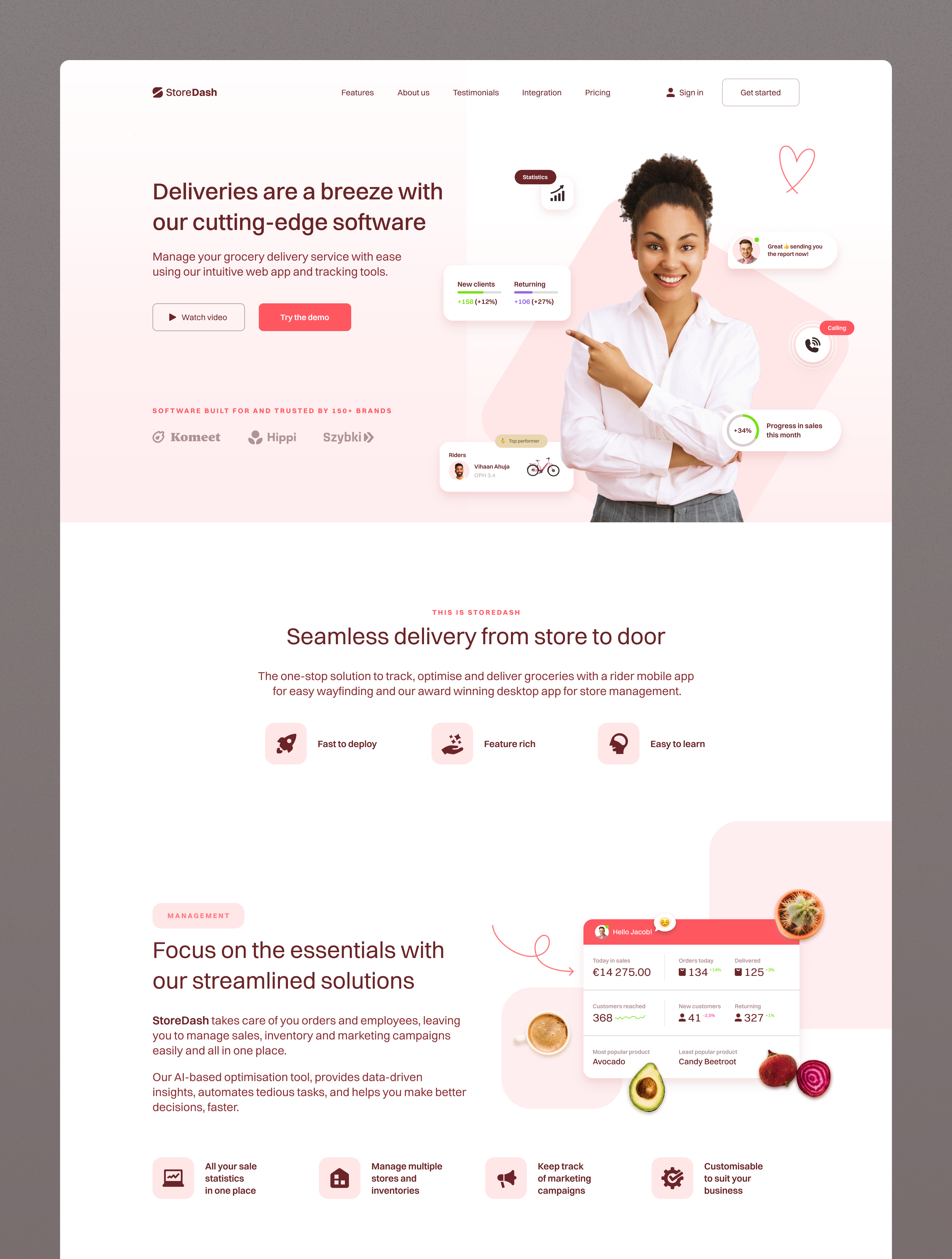 StoreDash: Alternate headers app branding design graphic design logo saas ui ux web design website