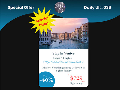 Special Offer Daily UI 036 branding coupon daily ui design flight graphic design hotel illustration photo pricing shopping sold special offer tourism travel ui