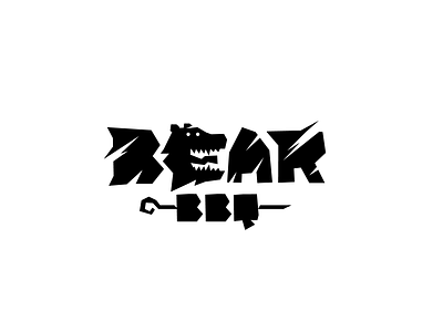 BEAAARGH! animal bbq bear branding logo