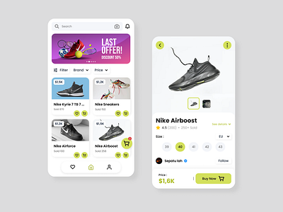 Sports E-Commerce App app design design ecommerce figma graphic design mobile mobileapp shoe shop sports store ui uiux