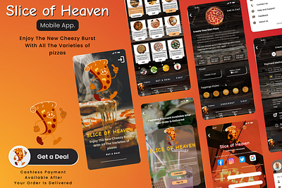 Slice of Heaven Pizzas app branding design graphic design illustration logo ui ux vector