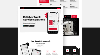 ⭐AMO Truck APP Landing page arabic landing page arabic website