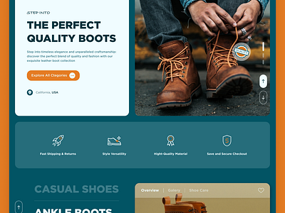 Shoes Store - Landing Page Concept branding bussines e commerce landing page online store shoes shoop web design