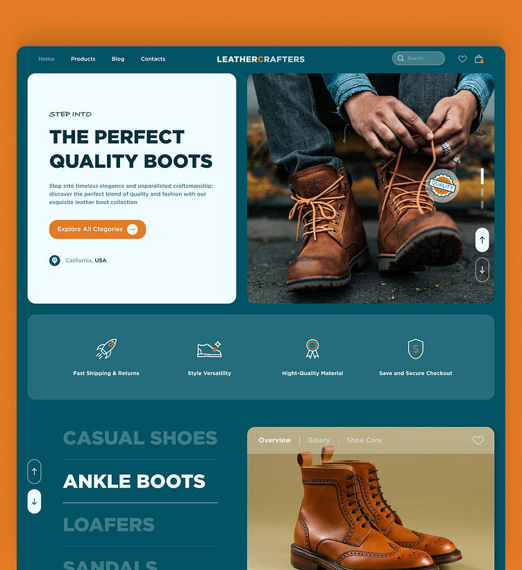 Shoes Store - Landing Page Concept by Tetiana on Dribbble