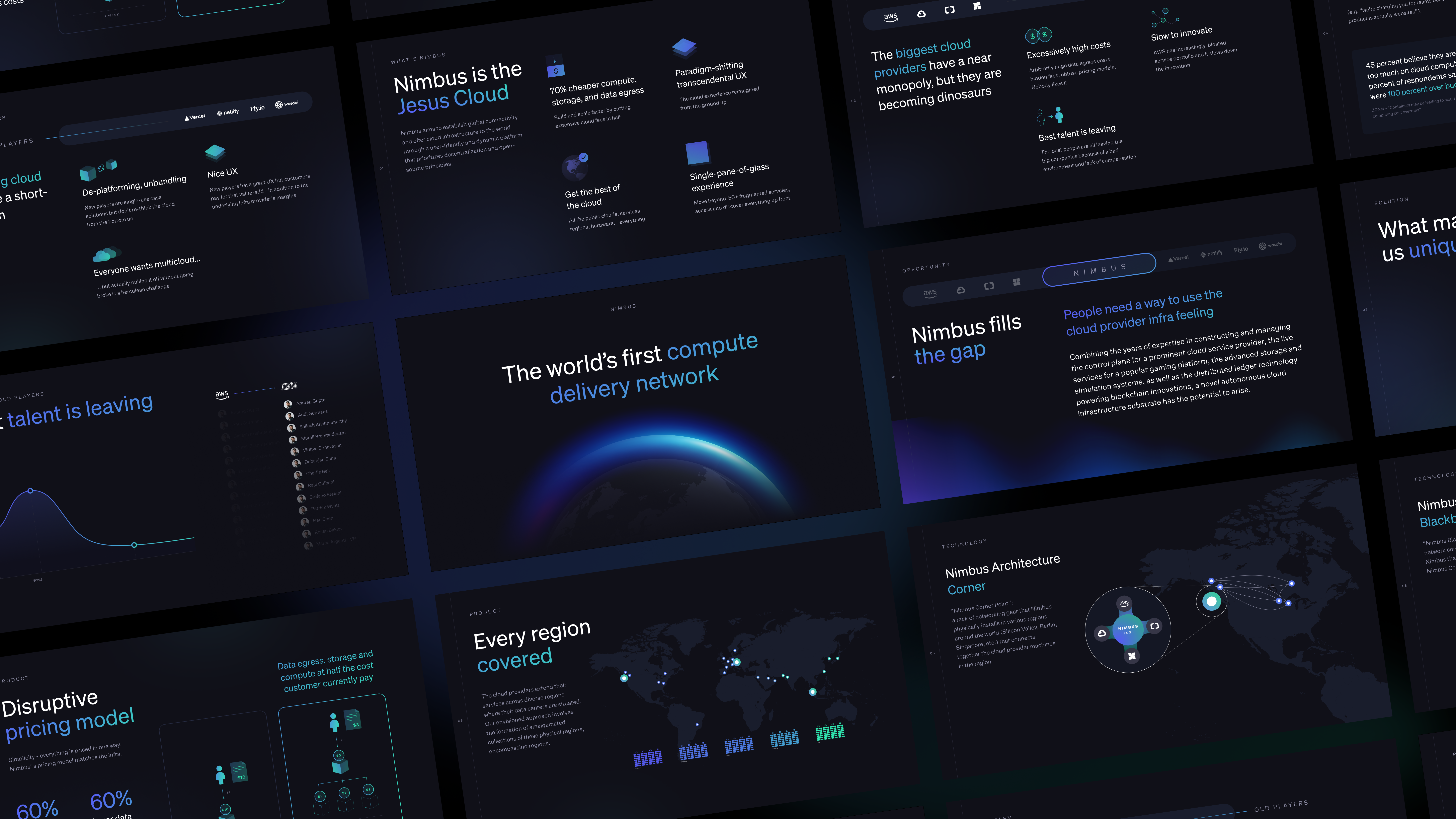 Nimbus - Sales Deck for a tech company cloud cloud computing design figma keynote pitch deck pitchdeck power point powerpoint presentation presentation design sales deck start up startup tech