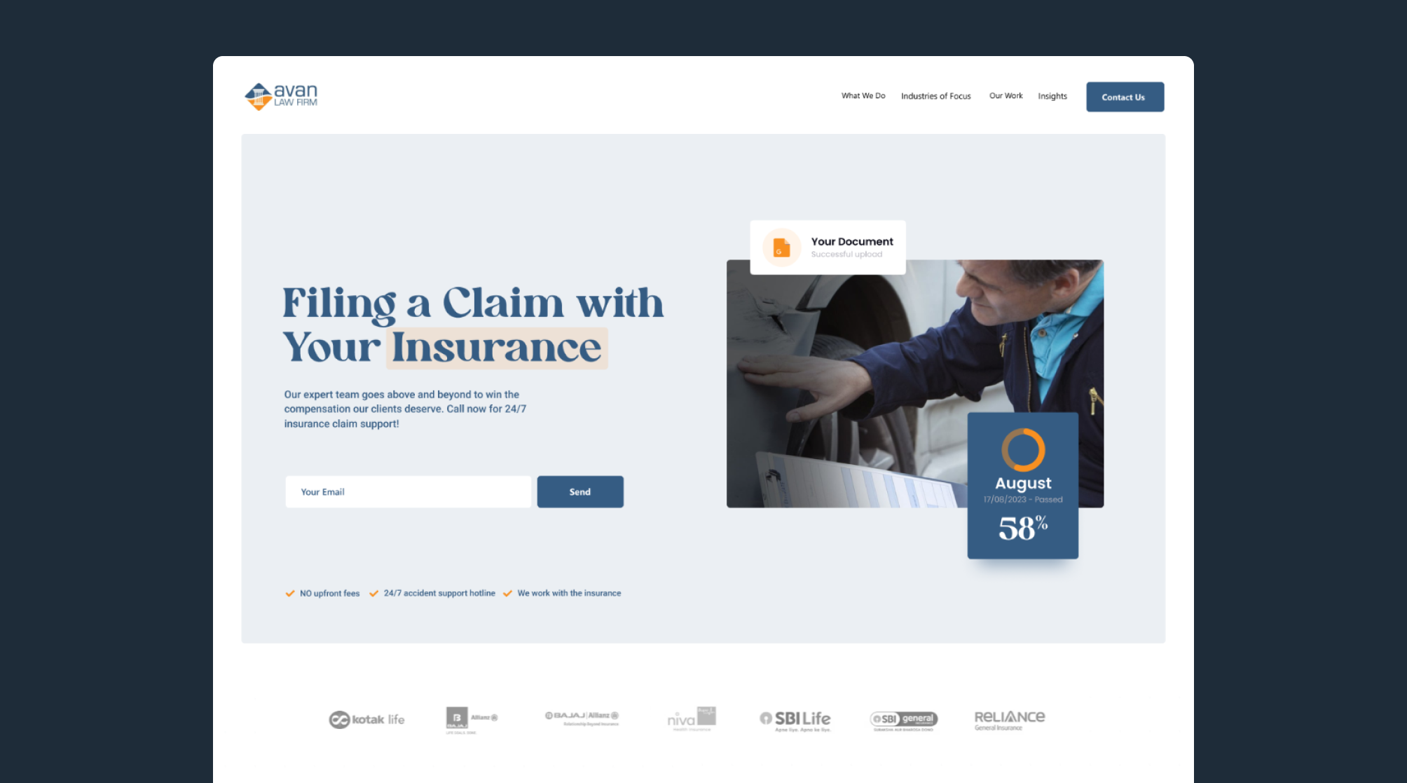 Law firm website ™ landing page ui website