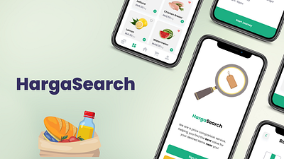 HargaSearch - Price Comparison App branding graphic design logo ui