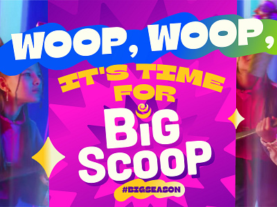 Big Scoop - Summer Campaign (pt3) animation brand branding campaign design gradient graphic design icecream identity illustration mark scoop season summer sweet time