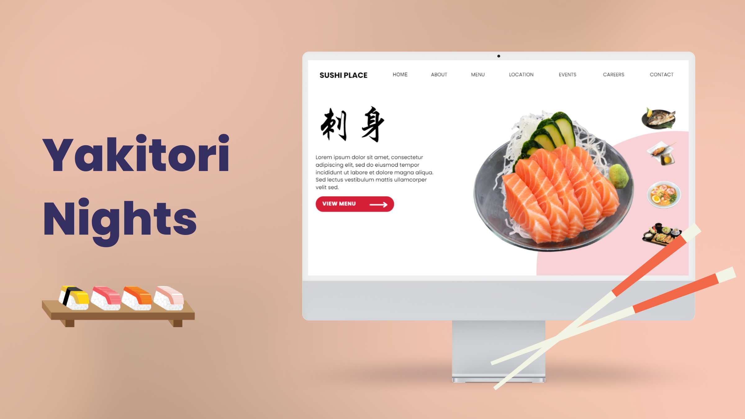 Sushi Restaurant Homepage By Nicole Chin On Dribbble