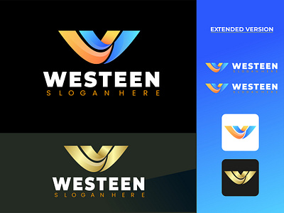 Westeen - Logo Design abstract brand identity branding creative logo design gradient logo graphic design illustration logo minu modern logo westeen logo