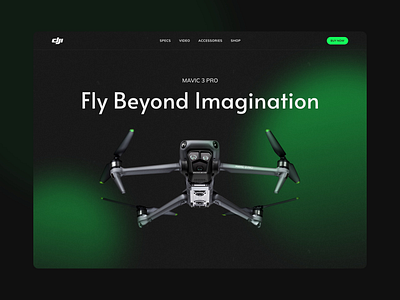DJI drone concept designinspiration dji exploration mavic3 minimal product productwebsite ui uichallenge userinterface website