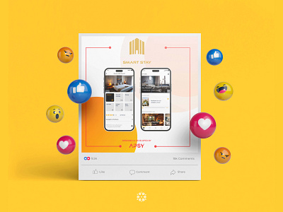 Smart Stay app banner banner design graphic design illustration instagram poster ui