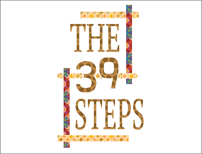 The 39 Steps Logo | School Play branding illustration logo