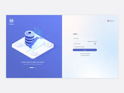 Dynamic Engine Log in Page asset branding design dynamic flat icon illustration login logo page ui ux vector web website