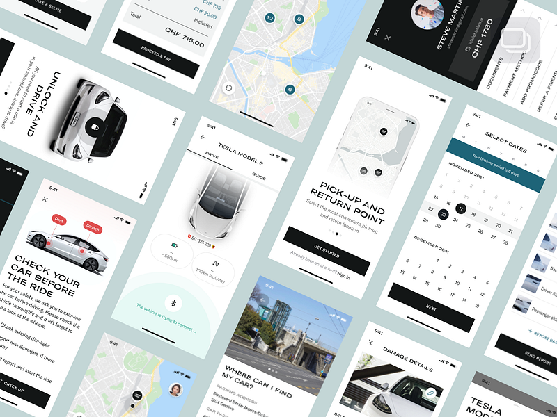Elise - Renting Experience booking app booking flow car booking car rental car sharing clean design e commerce ecommerce floating button fresh design landing page mobile app mobile design mobile ux personalization rental app service app service ui ui design uxui