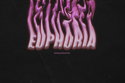 EUPHORIA ; Typography design euphoria graphic design illustration logo texture typography