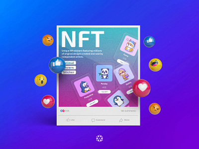 NFT branding instagram social media طراحی