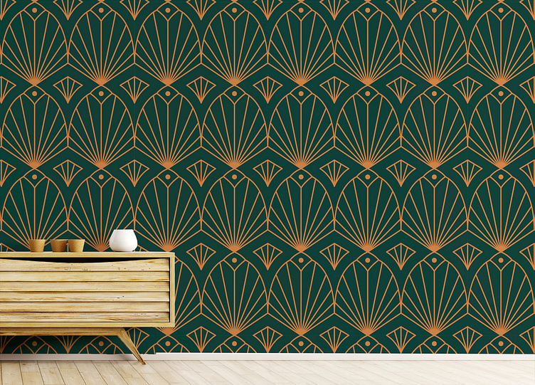 Art deco peel and stick wallpaper by Decorsafari on Dribbble