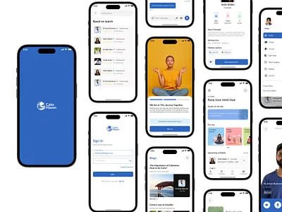 Calm Haven- A mental health app figma mentalhealth ui uiux