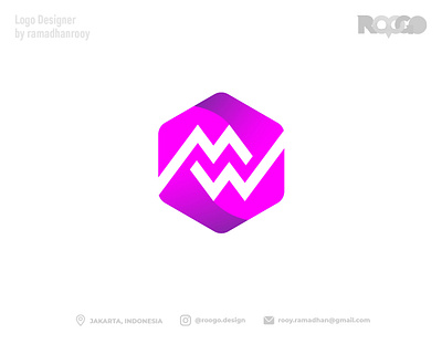 Hexam branding design elegant graphic design hexagon illustration letter m logo m magenta purple typography vector