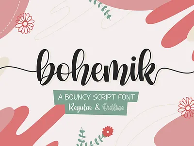 Bohemik - Bouncy Script branding calligraphy design fonts handlettering illustration logo typeface typography