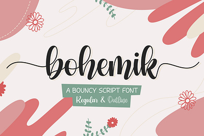 Bohemik - Bouncy Script branding calligraphy design fonts handlettering illustration logo typeface typography